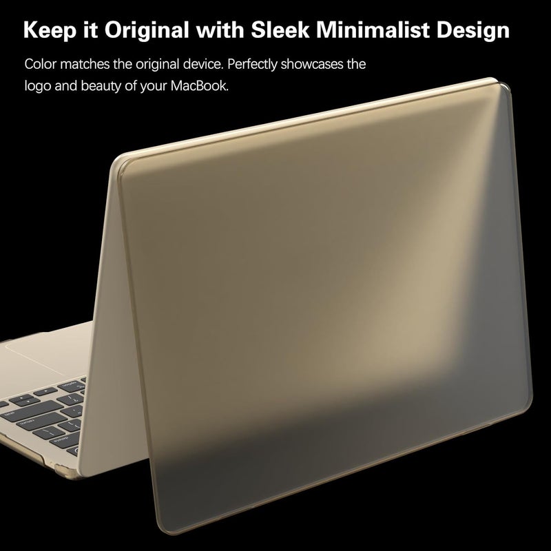 KEROM Starlight Case for MacBook Air 13 inch 2025-2022 M4 M3 M2 A3240 A3113 A2681, MacBook Air M4 13 inch Case, Frosted Matte Plastic Hard Shell & Keyboard Cover for Mac Air 13.6 inch, Starlight Clear - Image 4
